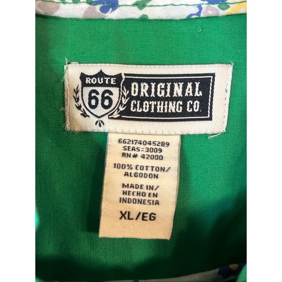 VINTAGE Route 66 Button Up Jacket Green 3/4 Sleeves NWT Size XL (5598) - Picture 4 of 5